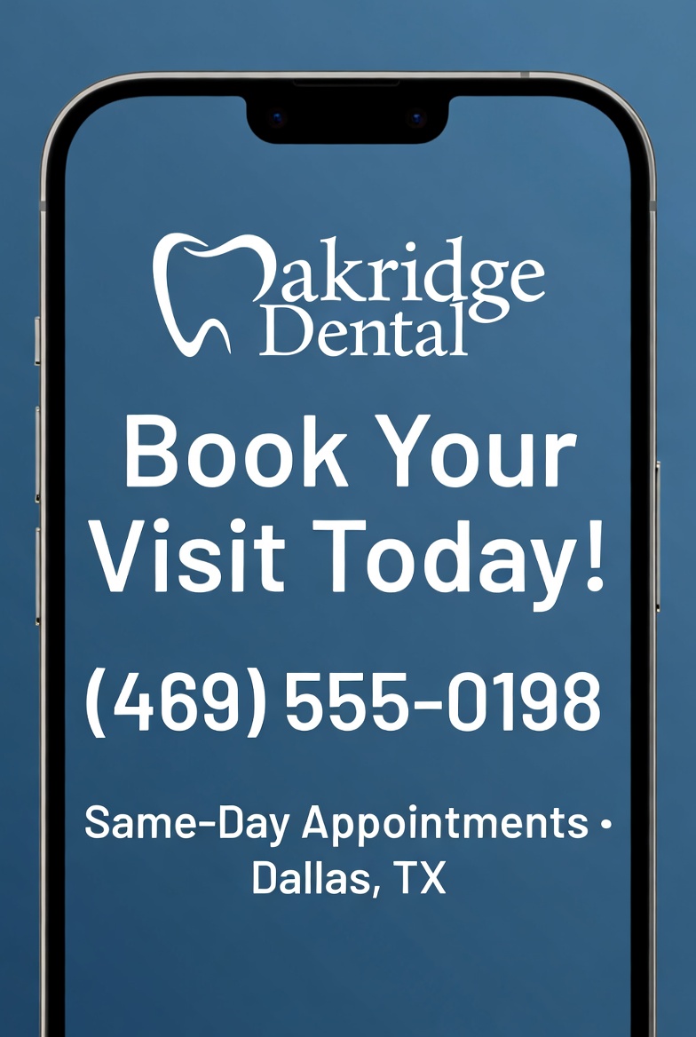 Oakridge Dental — mobile booking screen